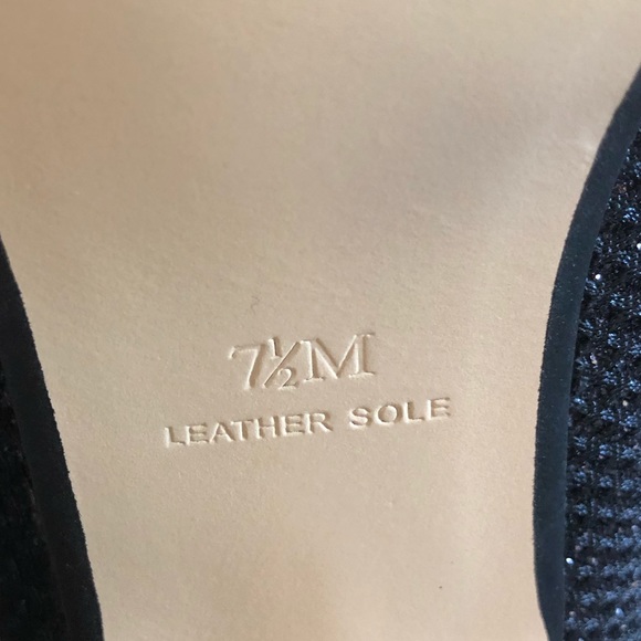 Ann Marino Sz 7.5/8 Sparkly Open Toed Heels - Picture 9 of 9